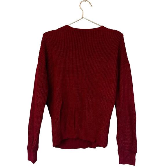 Pink Rose Cross V Knit Sweater size large - Picture 2 of 6